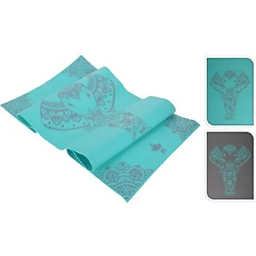 "Fit4You Yoga & Fitness Matte - Stretch - Anti-Rutsch - 169 x 58 x 1 cm - Blau image"