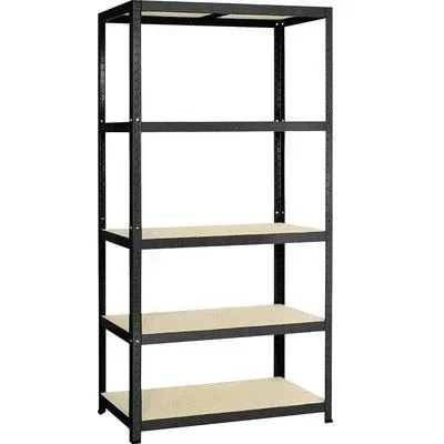 "Lagerregal / Regalschrank Strong 175 schwarz - 875 kg Tragkraft - 176x90x45 cm image"
