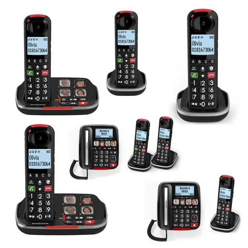 "Senioren-Schnurlos-Telefon DUO + schnurgebundenenes Telefon mit großen Tasten und hörgerätekompatibel image"