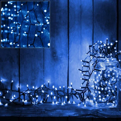 "Lichterketten Weihnachten Blau 6m Timer image"