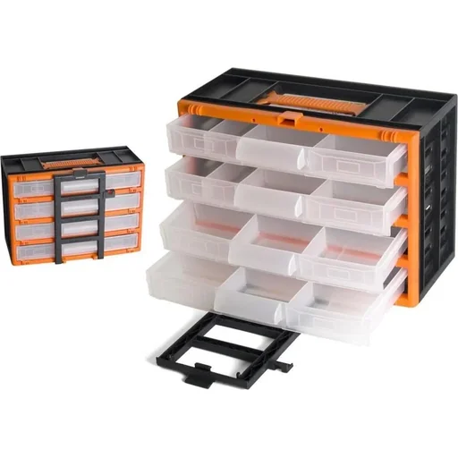 "NOU Werkzeugkoffer Organizer 31X16 X22 cm - Schwarz image"