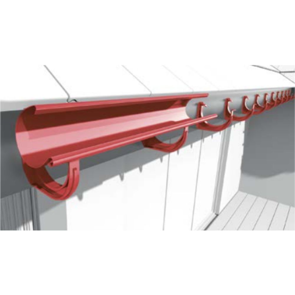 Set Regenrinne 12m graphit System 75-7